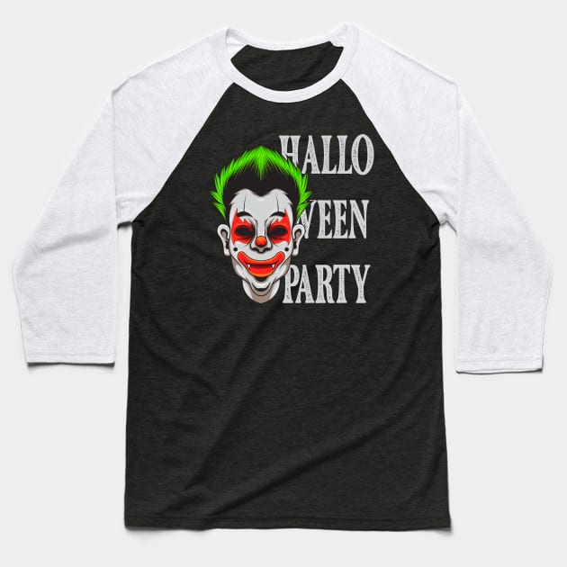 Halloween Clown 1.4 Halloween Party Baseball T-Shirt by Harrisaputra